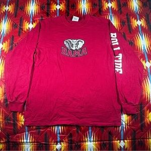 Vintage Alabama Crimson Tide Long Sleeve Size L College University Retro T Shirt